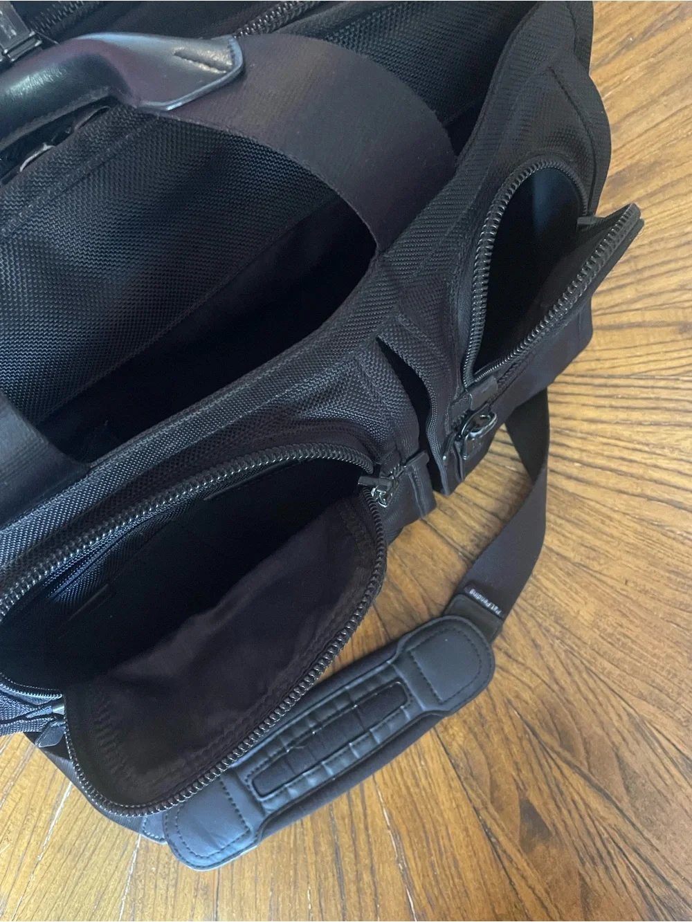 Tumi Black Nylon Laptop Briefcase with Shoulder Strap